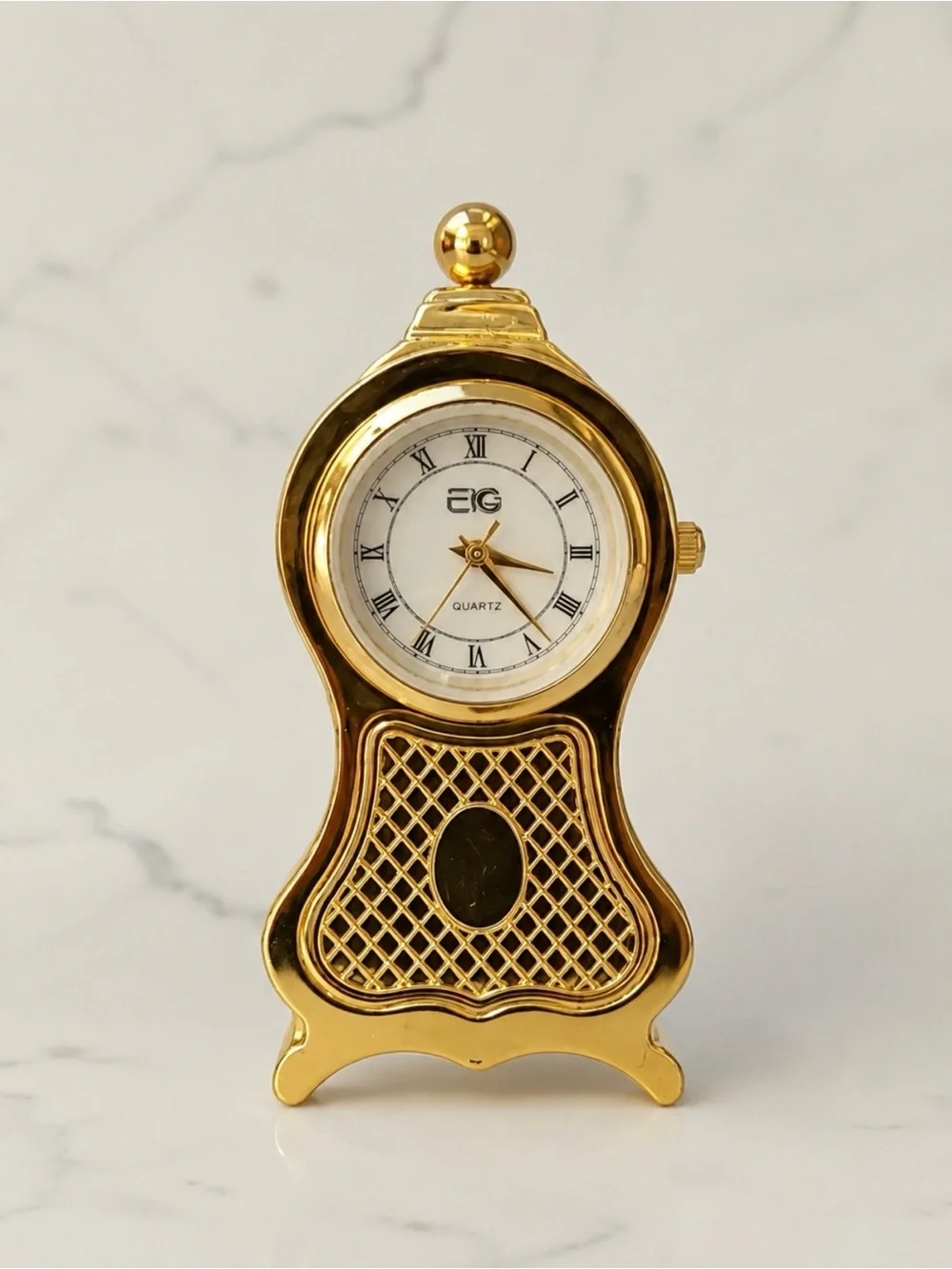 Gold Tone Decorative Miniature Clock